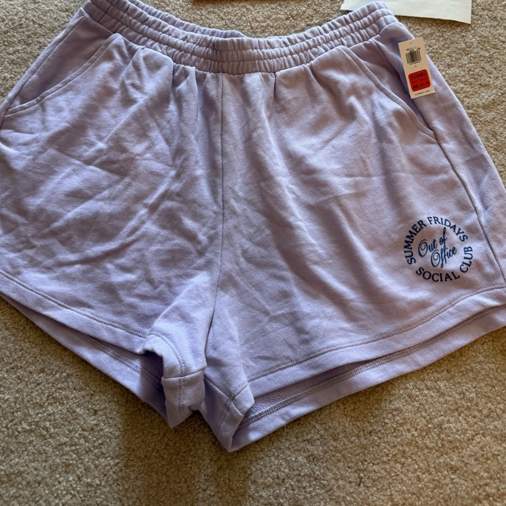 Summer Fridays Light Purple Athletic Shorts